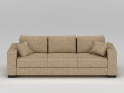 3d现代印花布艺沙发免费模型