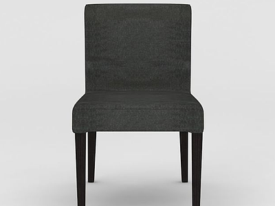 3d现代深灰色餐椅模型