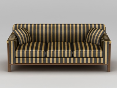 3d现代条纹沙发免费模型