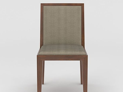 简约实木餐椅模型3d模型