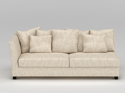 3d现代布艺转角沙发免费模型