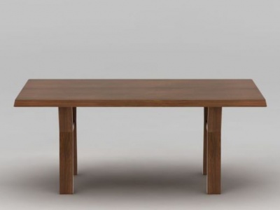 现代简约实木餐桌模型3d模型