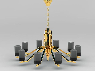现代装饰吊灯3d模型