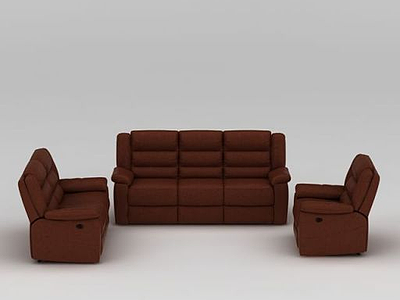 3d现代布艺组合沙发模型