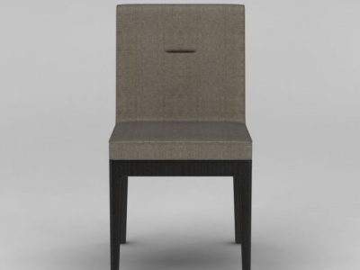3d精品灰色布艺餐椅模型