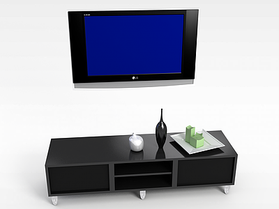 现代简约电视柜模型3d模型