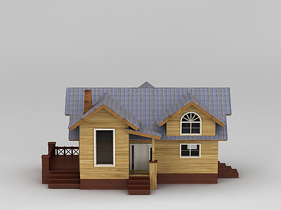 3d欧式木屋模型