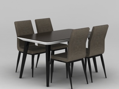 3d餐桌餐椅模型