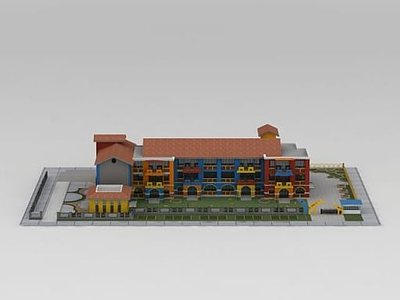 幼儿园建筑楼模型3d模型
