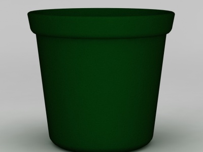 3d现代绿色小花盆免费模型