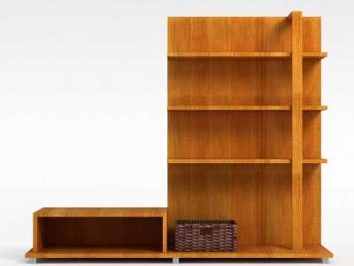 现代实木组合电视柜模型3d模型