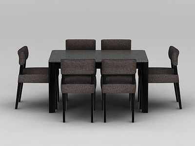 3d<font class='myIsRed'>现代时尚</font>家居餐桌椅模型