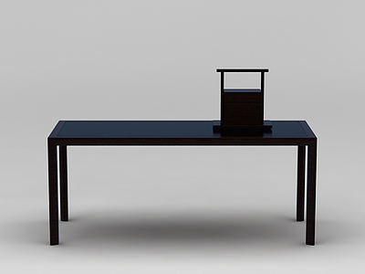 3d简约中式实木桌免费模型