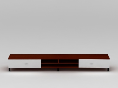 3d现代简约木艺电视柜模型