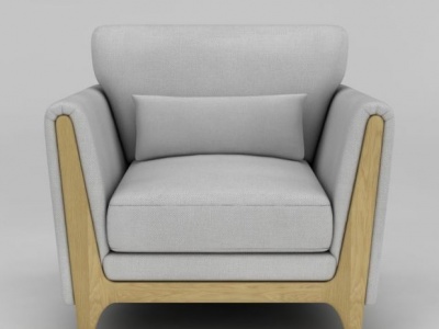 3d现代单人软沙发模型