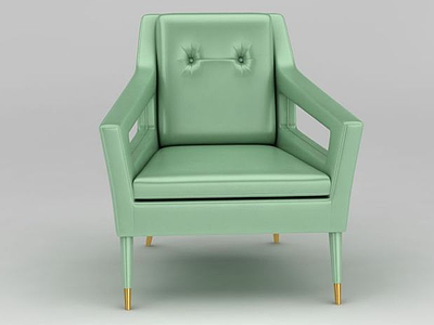 欧式浅色单椅3d模型