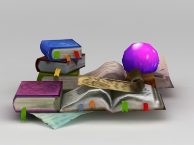 手游道具装备书籍模型3d模型
