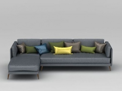 3d现代转角沙发套装模型