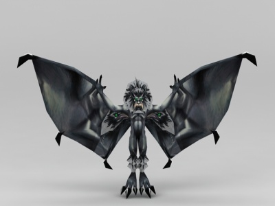 3d游戏元素蝙蝠兽模型
