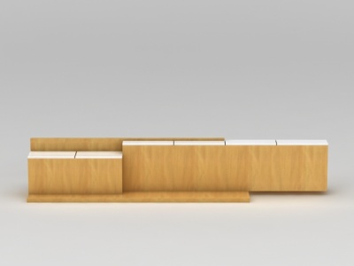 3d现代木艺电视柜免费模型