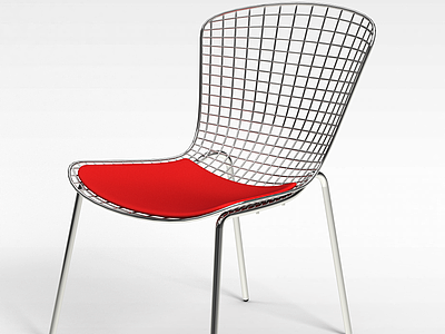 现代不锈钢椅子模型3d模型