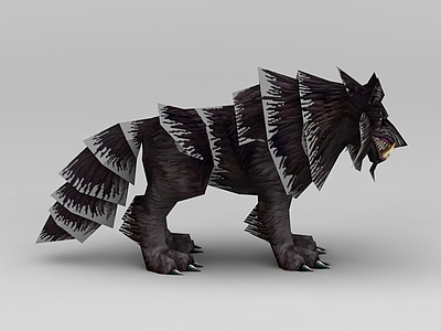 游戏角色怪兽狼模型3d模型