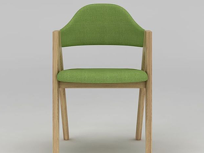 3d现代绿色休闲椅模型