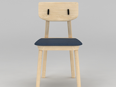 3d现代实木休闲椅模型