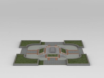 广场模型3d模型