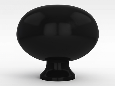 3d创意黑色陶瓷罐子模型