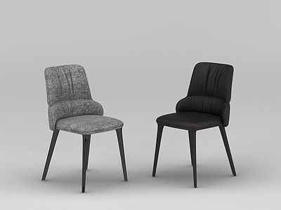 时尚布艺座椅组合模型3d模型