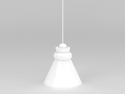 3d现代简约白色吊灯免费模型