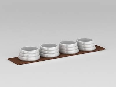 现代陶瓷器皿模型3d模型