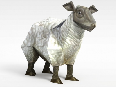 龙子谷游戏动漫角色绵羊模型3d模型