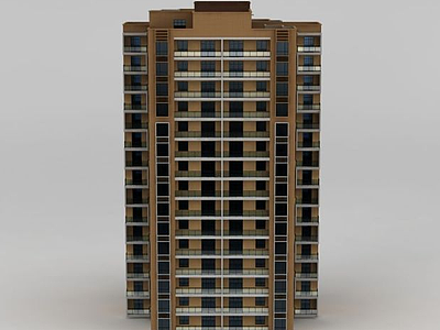 3d高层居民楼模型