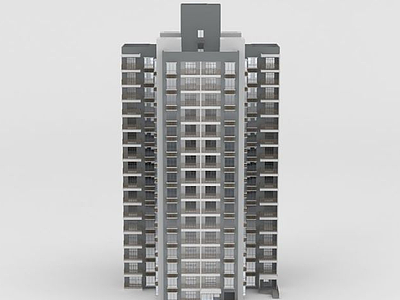 3d<font class='myIsRed'>现代高层住宅</font>楼模型