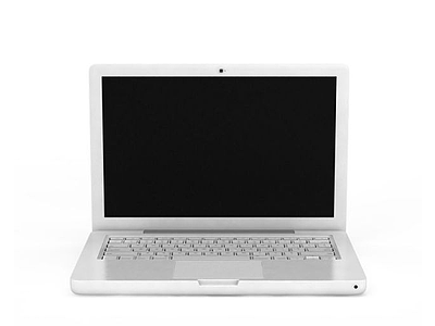 白色笔记本电脑模型3d模型