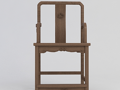 3d新中式实木南宫椅免费模型