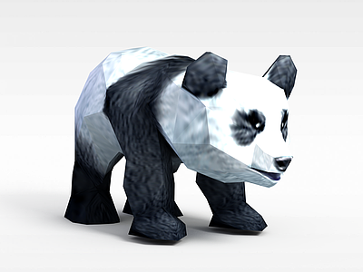 龙子谷游戏动漫角色熊猫模型3d模型