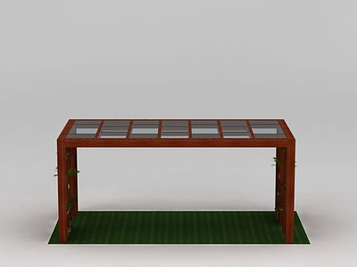 3d园林花架廊架模型