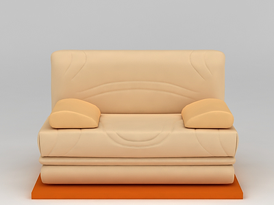 现代真皮单人沙发模型3d模型