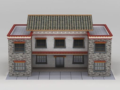 民居住宅楼模型3d模型