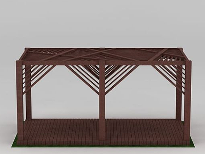 园林景观花架廊架模型3d模型