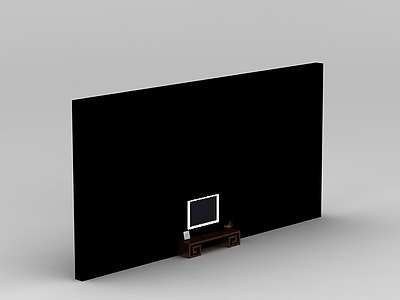 3d新中式实木电视柜免费模型