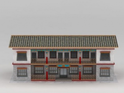 3d农家乐建筑模型