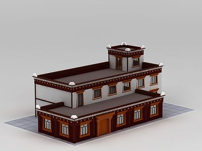 藏式民居建筑模型