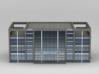 现代综合办公楼模型3d模型