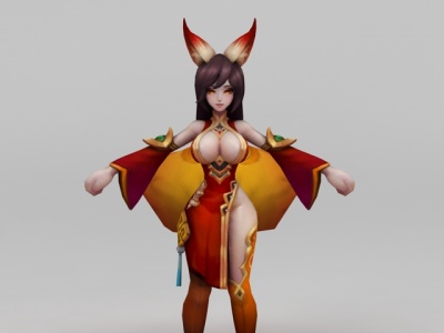 王者荣耀游戏人物女角色模型3d模型