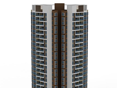 现代高层建筑模型3d模型