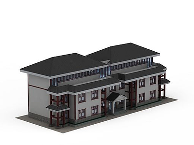 3d正府办公楼模型